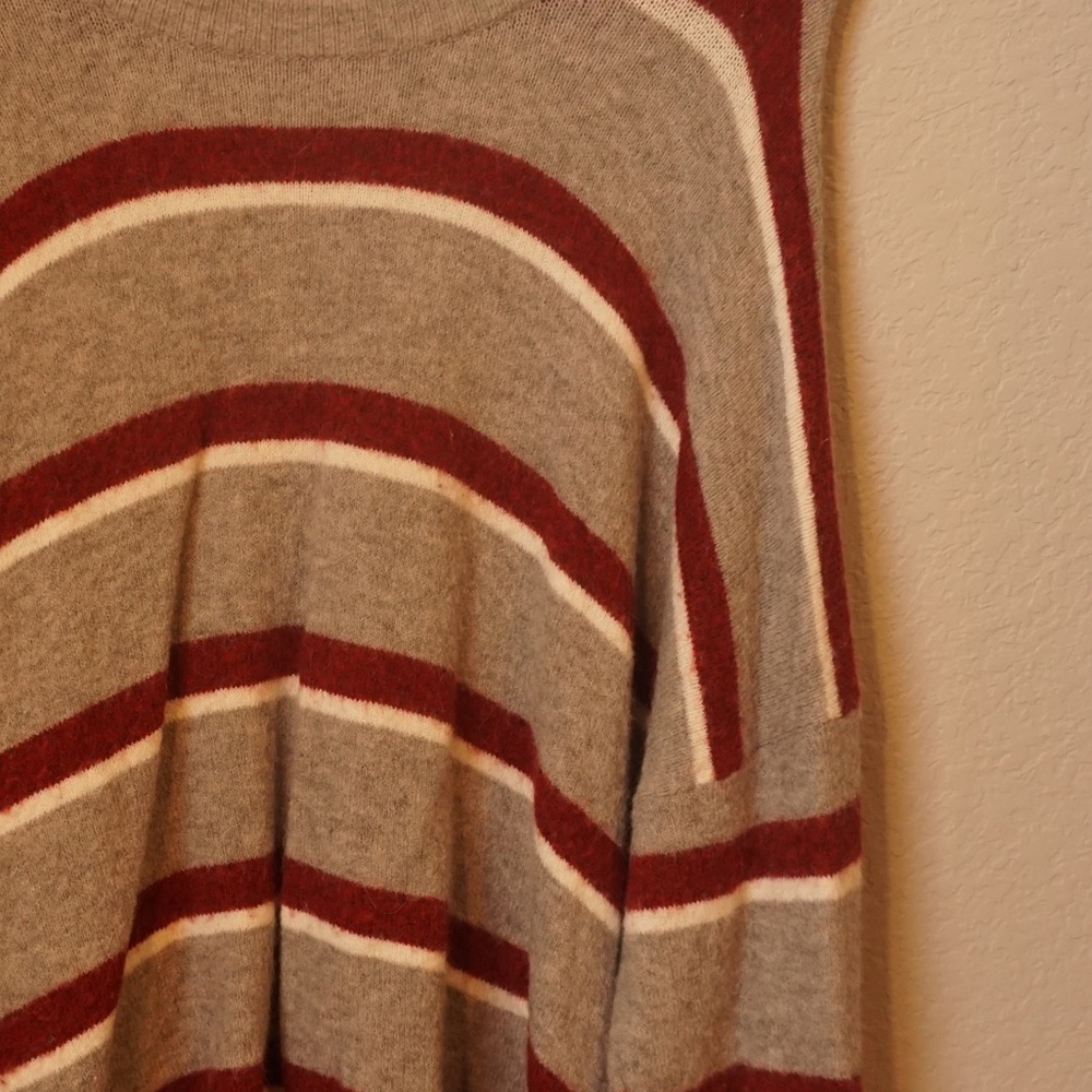 Madewell size large, soft, striped sweater. Super warm and cozy.